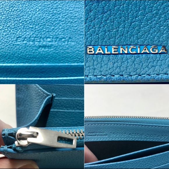 BALENCIAGA Blue Essential Continental Wallet - Picture 12 of 12
